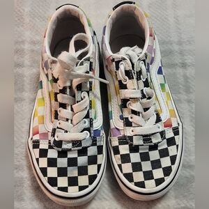Colorful Checkered Kids Sneakers